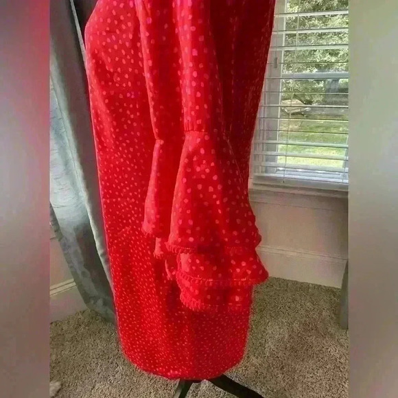 Julie Brown NYC Size 6 Dress Mini red with pink dots and lining - Picture 7 of 11
